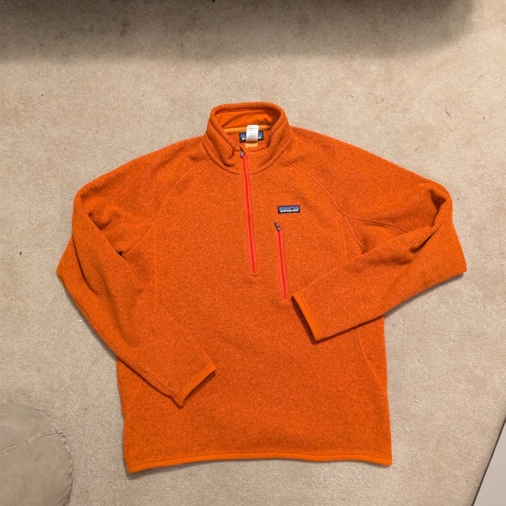 Patagonia Orange Fleece Pullover